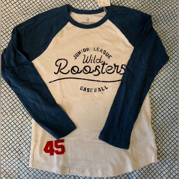 J. Crew Kids' raglan-sleeve baseball T-shirt NEW size medium 8-9 - Picture 10 of 13